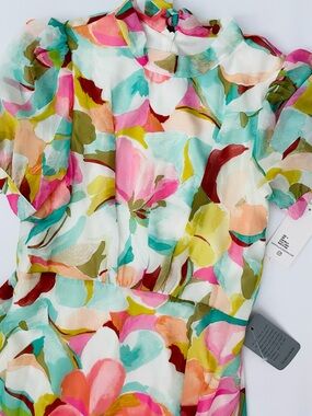 julia jordan Floral Maxi Dress in Pink, Aqua & Yellow